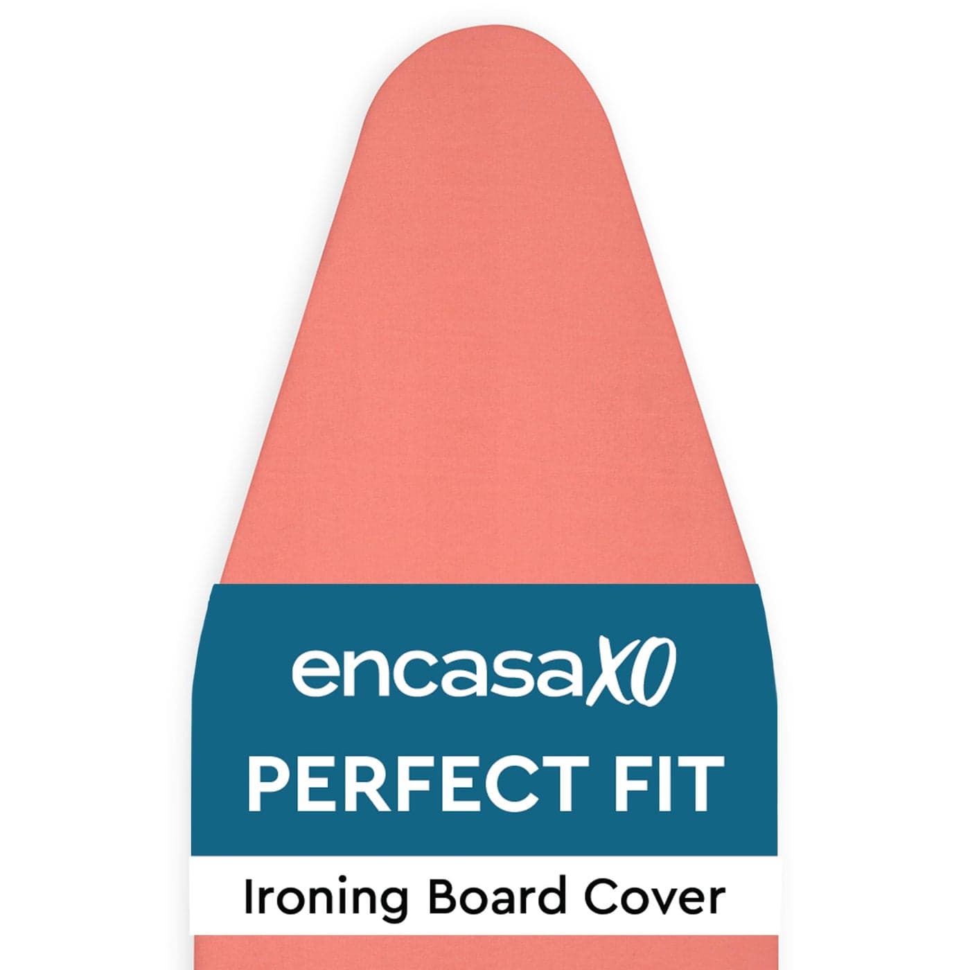 Encasa XO Ironing Board Cover and Pad 42x14 4mm Felt Medium Iron Board Cover with Padding Heat Resistant StainSafe Dye Non Slip Elastic Bungee Cord Tightening Iron Table Cover Coral