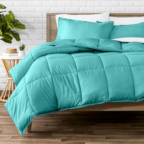 Bare Home Comforter Set - Queen Size - Ultra-Soft - Goose Down Alternative - Premium 1800 Series - All Season Warmth (Queen, Turquoise)