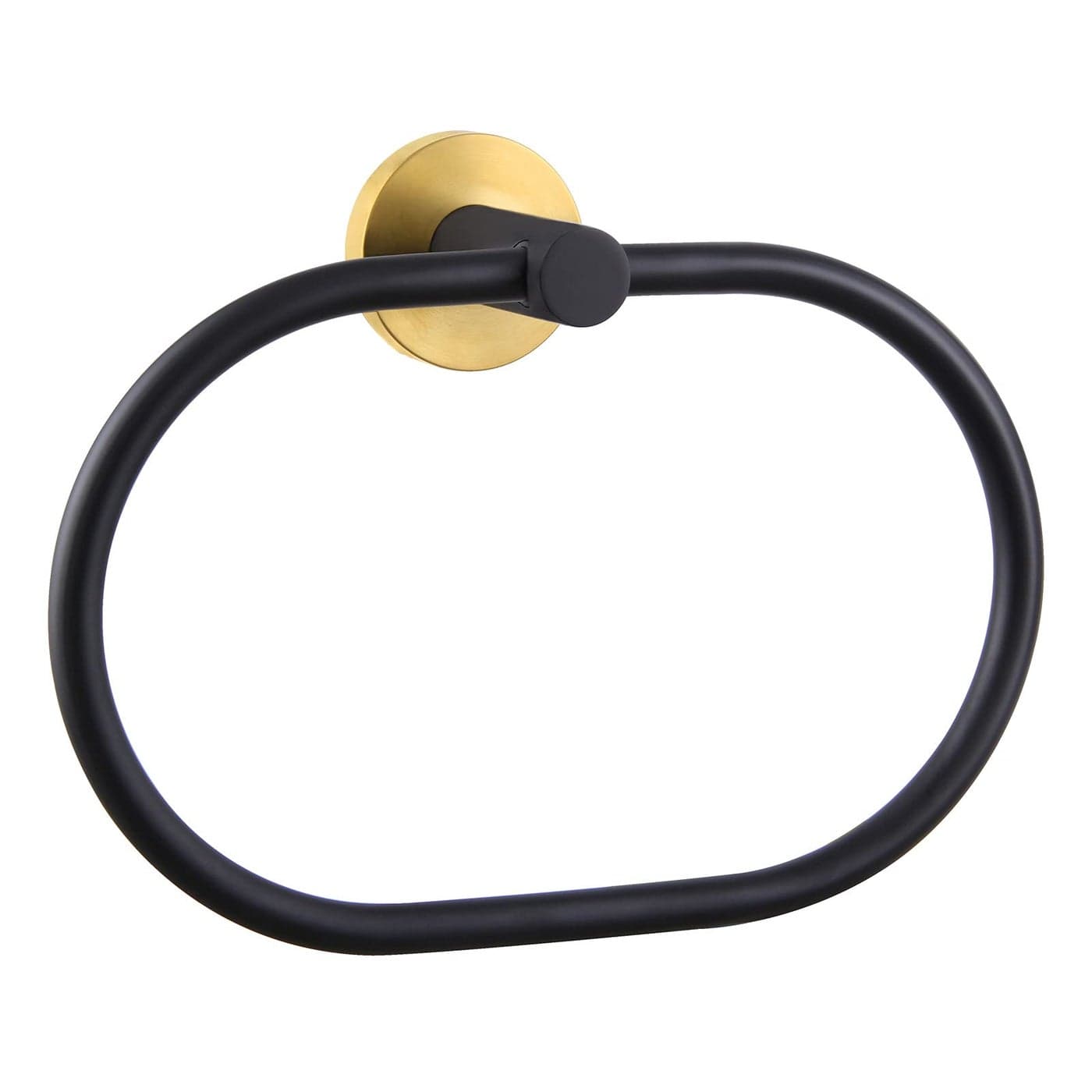 Angle Simple Towel Ring Swivel Stainless Steel Bathroom Hand Towel Holder Rack Hanger for Wall Black and Gold