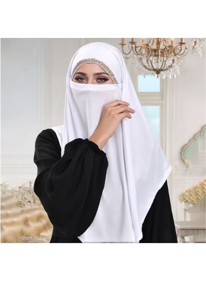 Dubai ladies white breathable face towel sunscreen