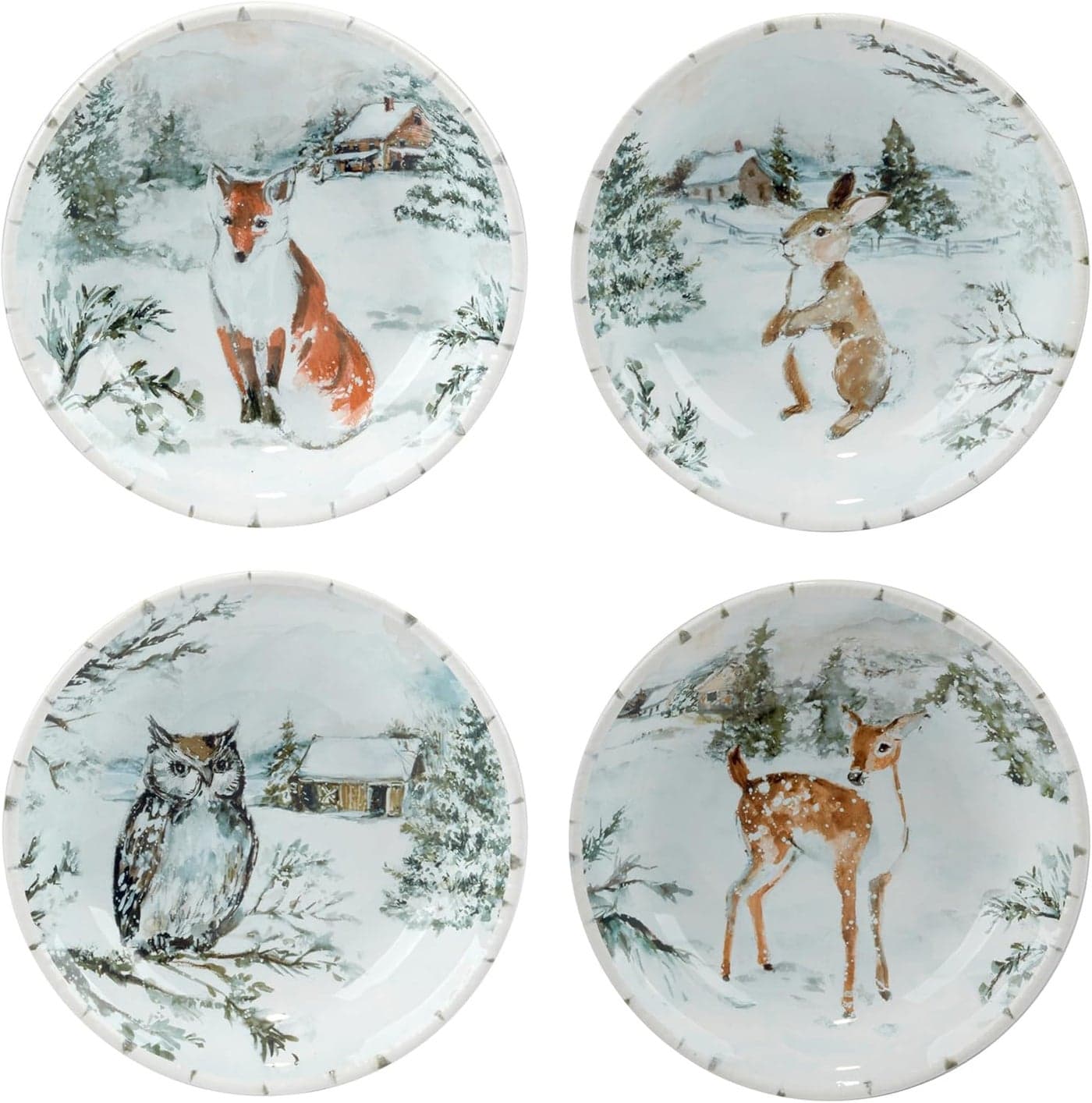 Certified International Winter Frost 925 Ice CreamDessert Bowls Set of 4
