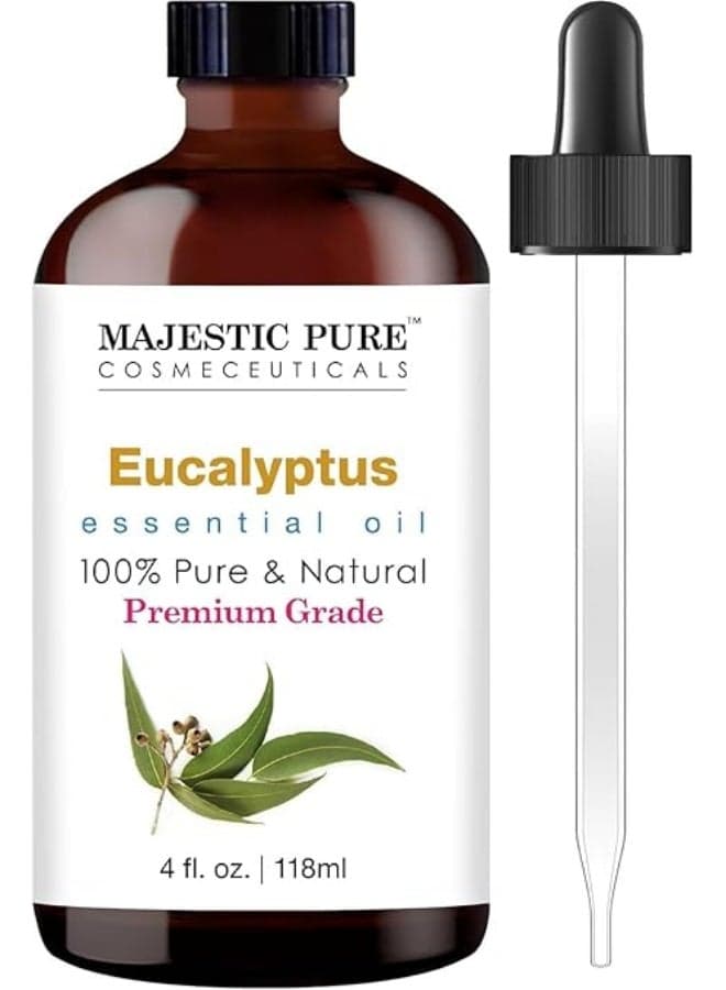 Majestic Pure Eucalyptus Essential Oil, Pure and Natural with Therapeutic Grade, Premium Quality.