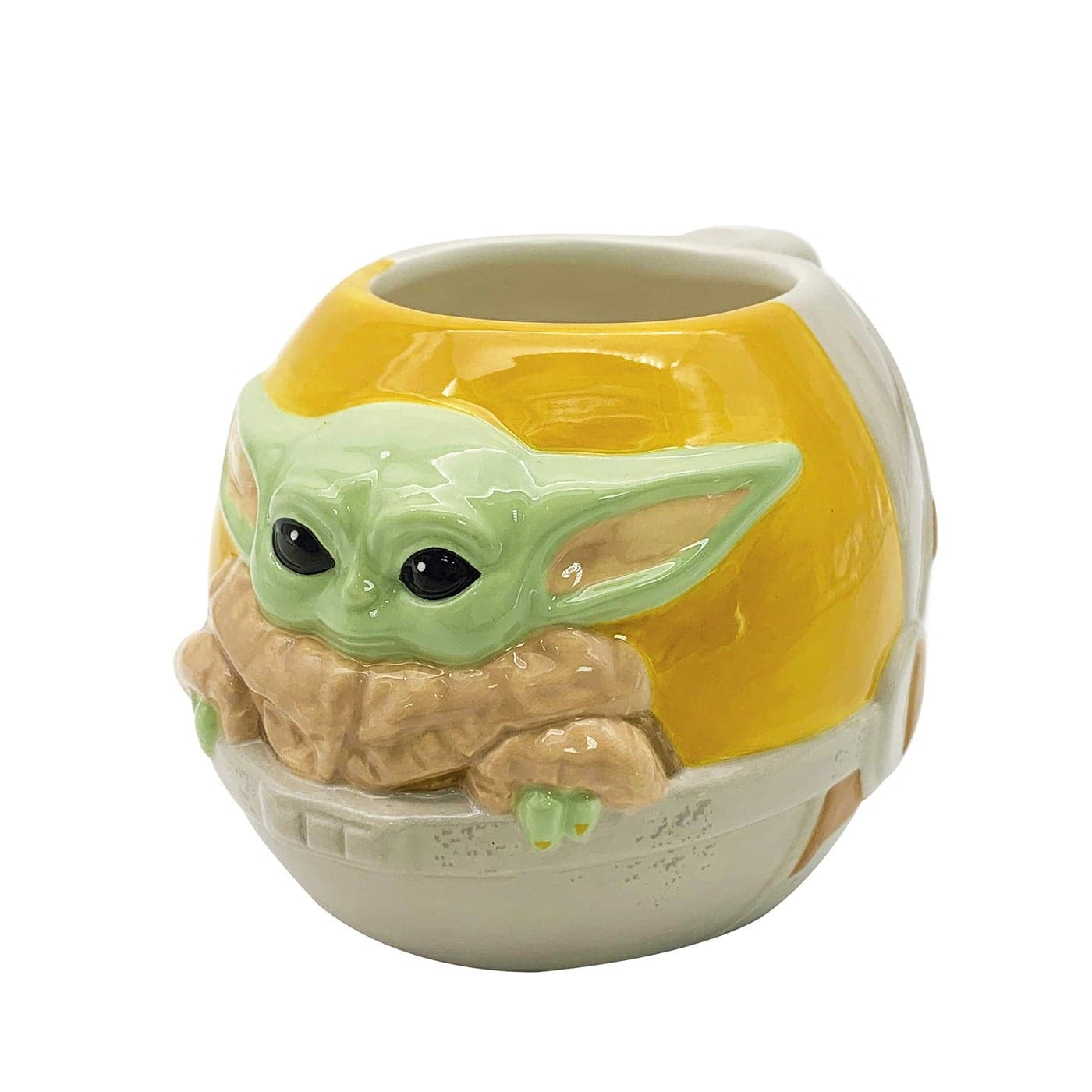Zak Designs Star Wars The Mandalorian The Child Sculpted Ceramic Coffee Mug Collectible Keepsake with Unique 3D Character 16 OZ Baby Yoda in Cradle SWSC8515