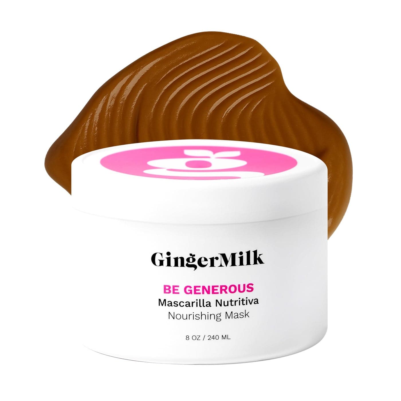 Deep Repair Hair Mask for Dry and Curly Hair Castor Oil Biotin Ginger SulfateFree Be Generous by Ginger Milk 8 oz