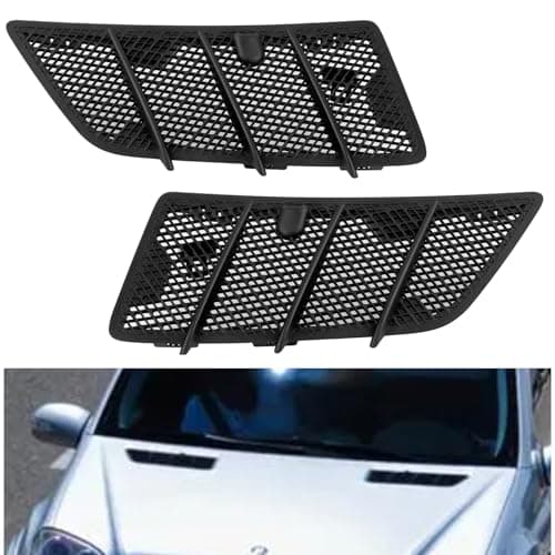 Front Hood Air Vent Grille Cover Compatible with 2008-2011 Mercedes Benz W164 ML GL Class ML350 ML450 ML550 GL350 GL450 GL550 Bonnet Grille Replaces 1648804405 1648804305