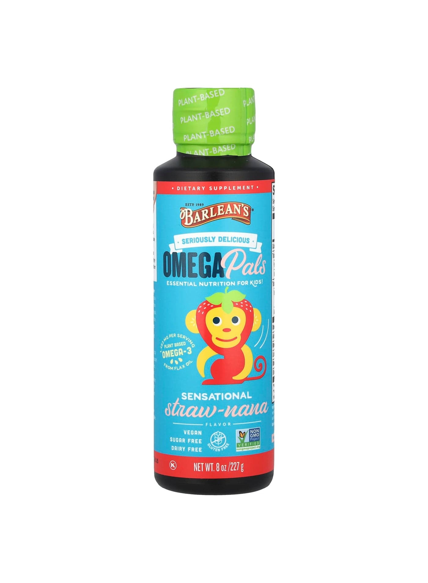 Omega Pals, Essential Nutrition For Kids, Sensational Straw-Nana, 8 oz (227 g)