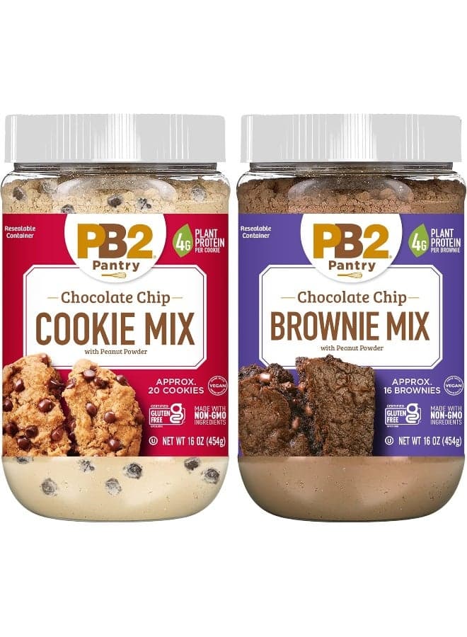 PB2 Pantry Chocolate Chip Cookie and Brownie Mix