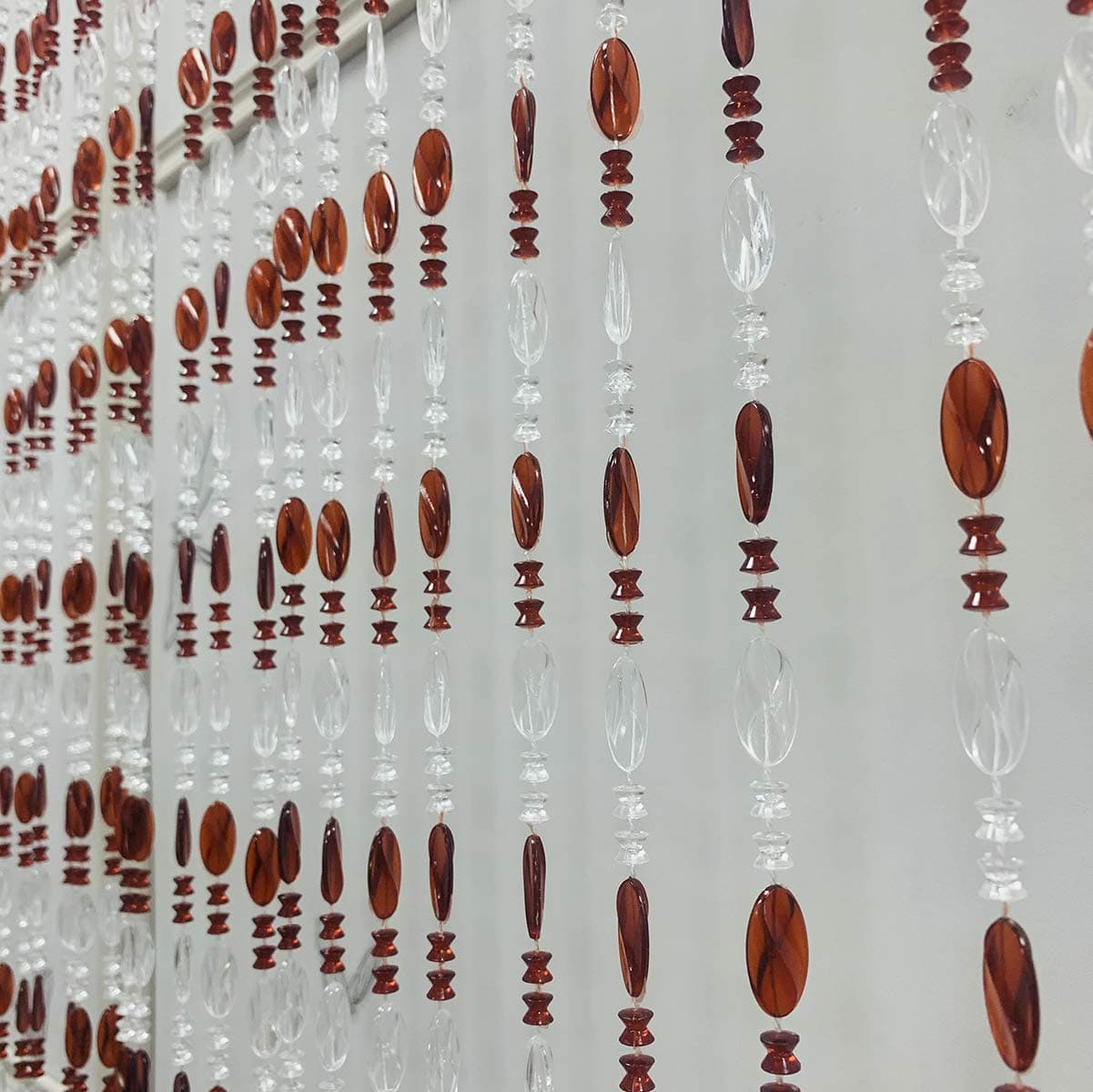 ZiDeTang Acrylic Beaded Door Curtain Dcor Tassel Room Divider Curtain Brown 100cm by 195cm