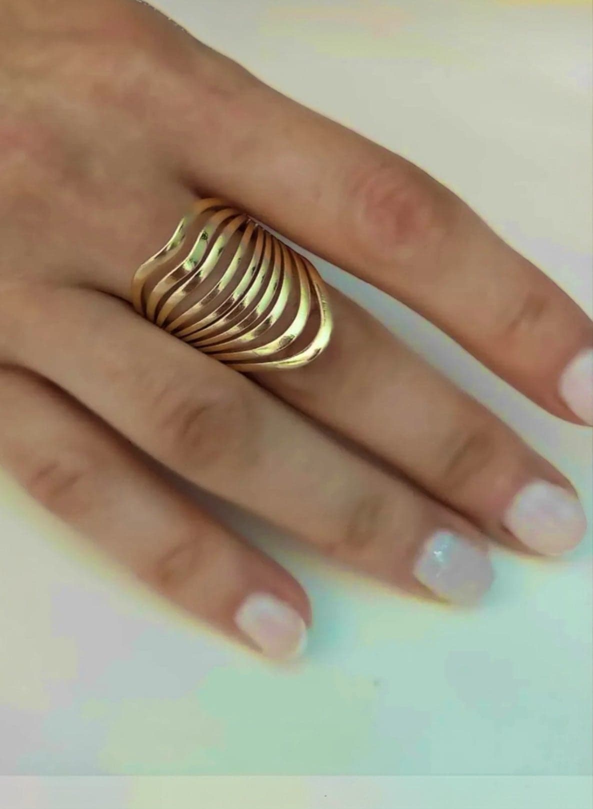 Elegant u0026 High Quality Stainless Steel Gold Plated Ring Size 6