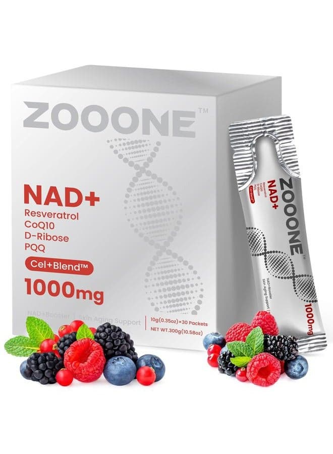 NAD+ Supplement 30pcs, Premium Nicotinamide Riboside & Resveratrol, DNA Repair & Healthy Aging, Advanced NAD Supplement for Men & Women, Boosts Cellular Energy