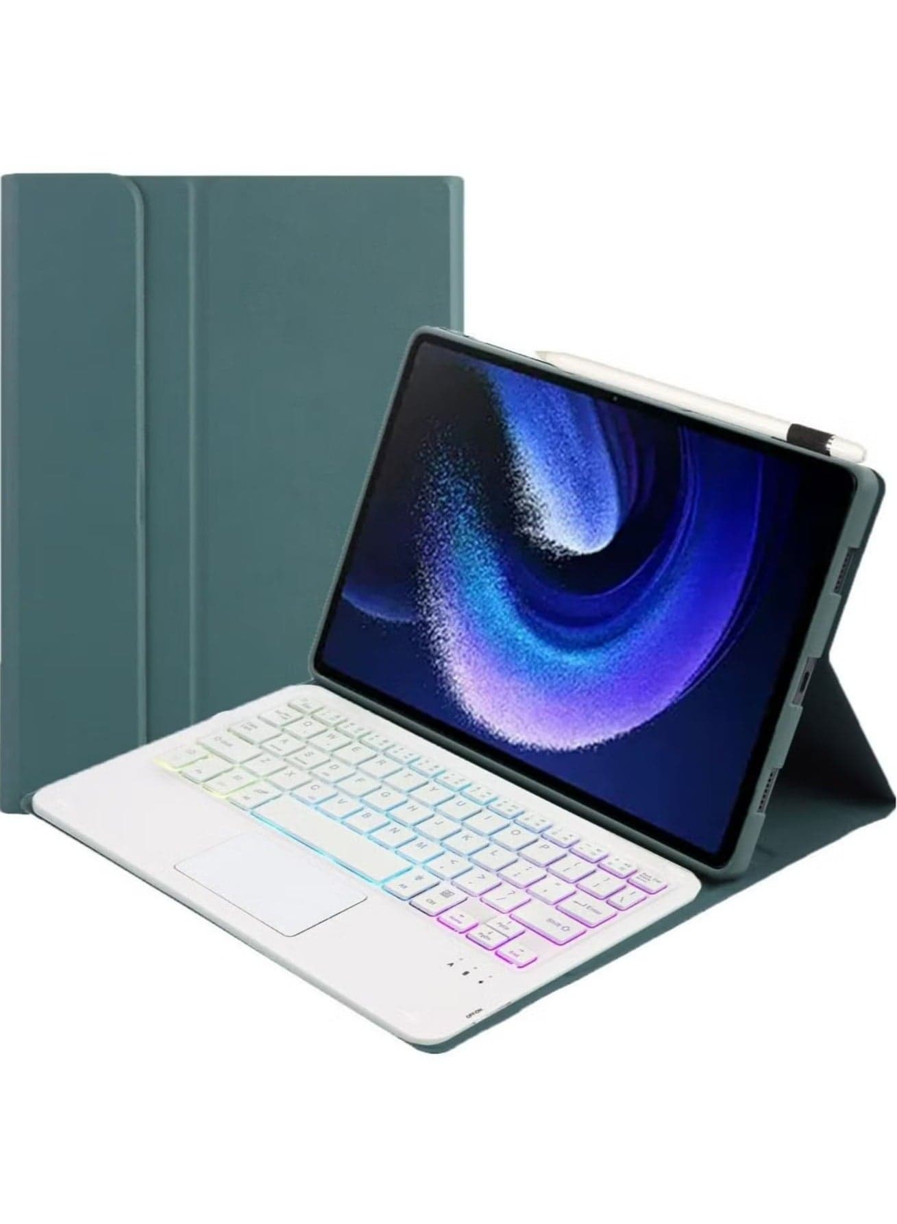 Bilingual keyboard case for Xiaomi 7/7Pro 11.2 inch 2024, backlight, multi-touch trackpad, flip stand case with pencil holder