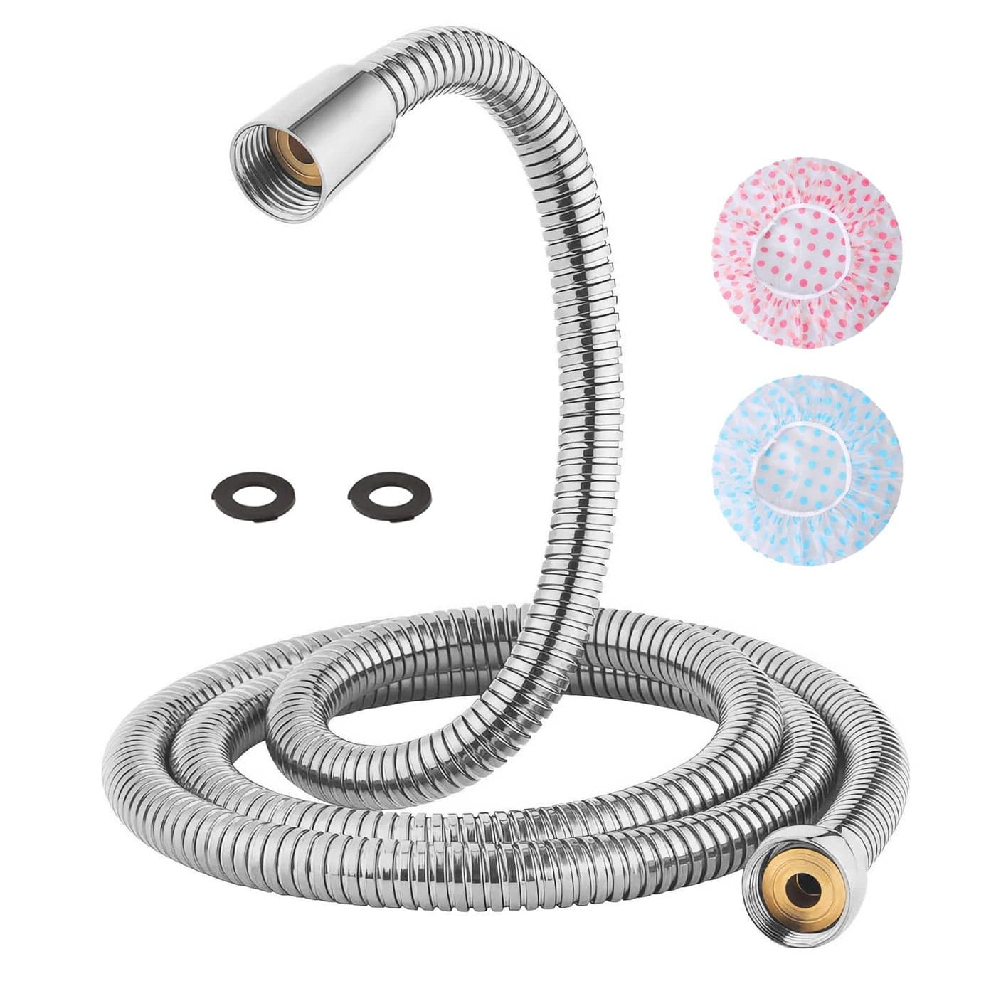 TRIPHIL Kinkfree Shower Hoses Extralong for Handheld Showerhead Hose Replacement Ultraflexible Metal Shower Tube Extension Antitwist 2 Brass Connectors Stainless Steel Sleeve Chrome 118 Inches