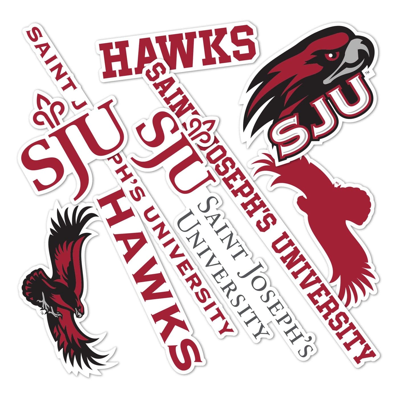 Desert Cactus Saint Josephs University Sticker St Josephs Hawks Vinyl Decal Laptop Water Bottle Car Scrapbook Sheet Type 2