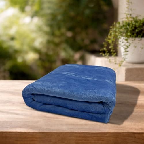 U & U UNIQUE UTILITIES Microfiber Towels for Bath Large Size (400 GSM) | Bath Towel for Men & Women | Soft, Ultra Absorbent & Quick-Dry Towels for Bathing (Blue) - 70 x 140 cm