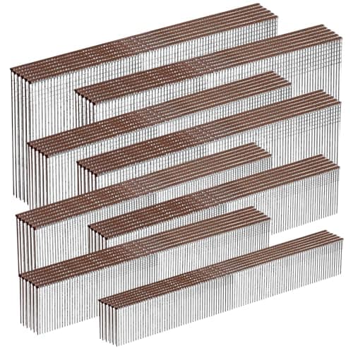 SITLDY 18 Gauge Galvanized Brad Nails Brown T-head 8 Sizes 1600-Pack (1/2"+5/8"+3/4"+1"+1-1/4"+1-1/2"+1-3/4"+2"), 200 per size Assorted Size Project Pack, for Pneumatic, Electric 18GA Brad Nailer Gun