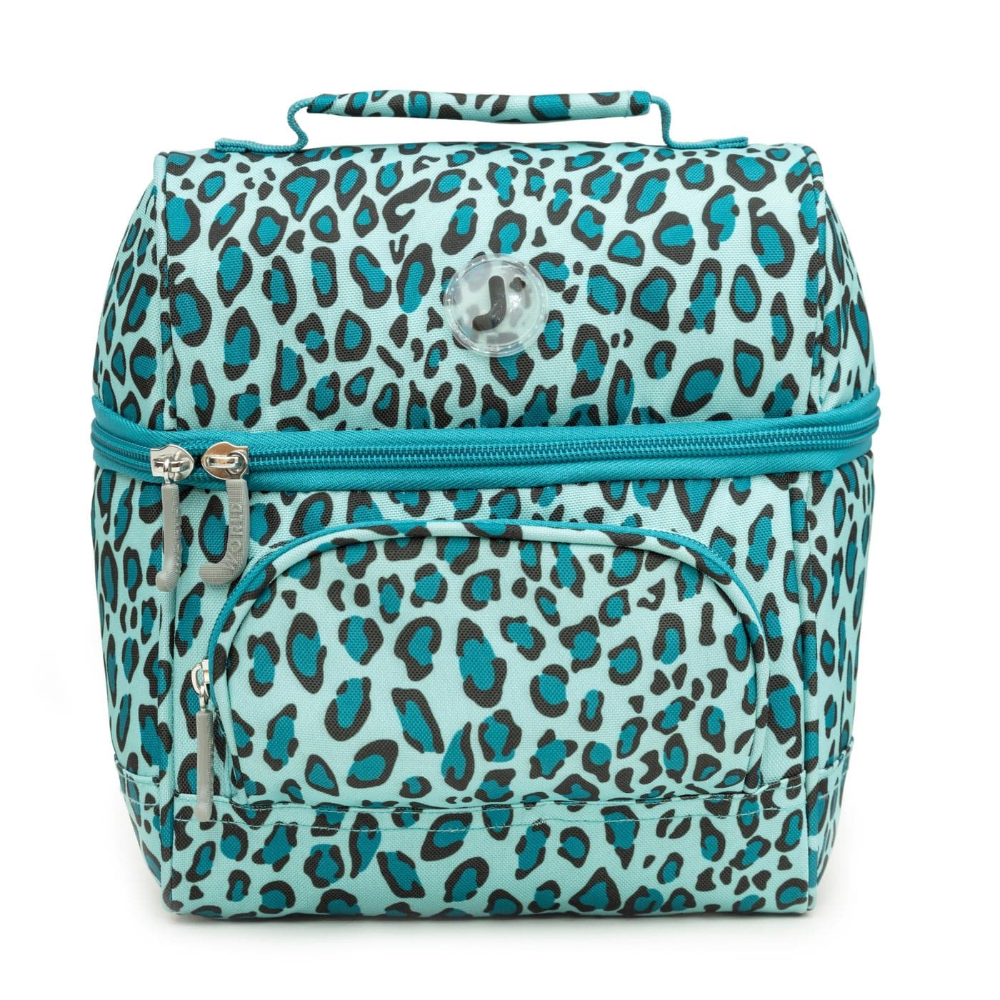 J World Corey Kids Lunch Bag Insulated LunchBox for Girls Women Mint Leopard