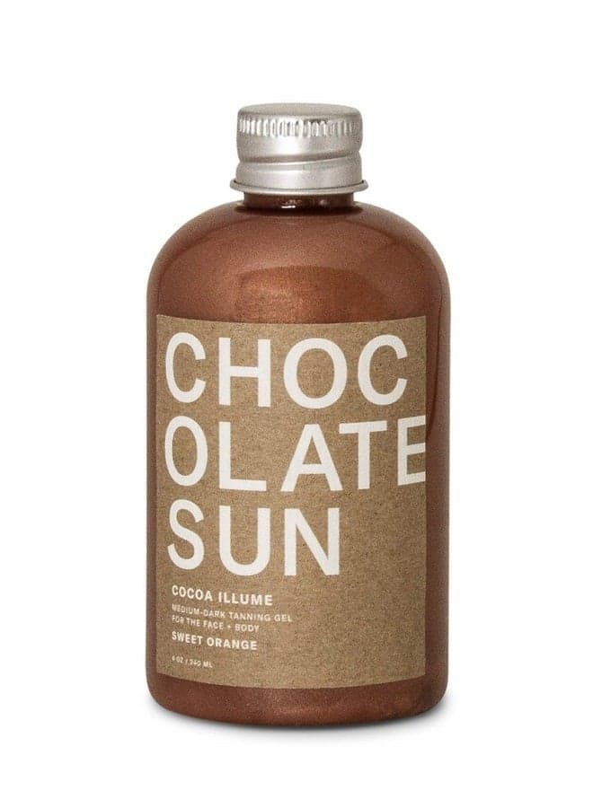 Organic Cocoa Illume Tanning Face Gel (Medium to Dark, 4 oz) | Clean, Non-Toxic Sunless Tanning