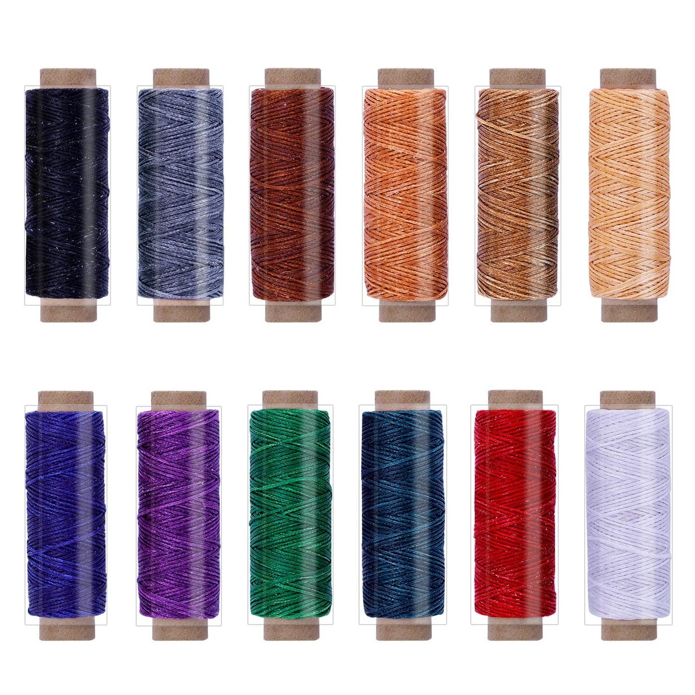 BUTUZE 660 Yards Leather Sewing Waxed Thread 150D 55Yards Per Spool Stitching Thread for Craft DIY Bookbinding Shoe Repairing Leather Sewing