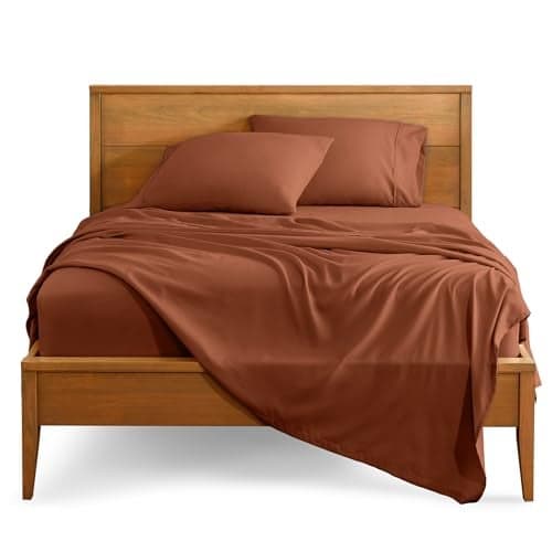 Bare Home King Sheet Set - 1800 Ultra-Soft Microfiber King Bed Sheets - Double Brushed - Deep Pockets - Easy Fit - 4 Piece Set - Bedding Sheets & Pillowcases (King, Terracotta)