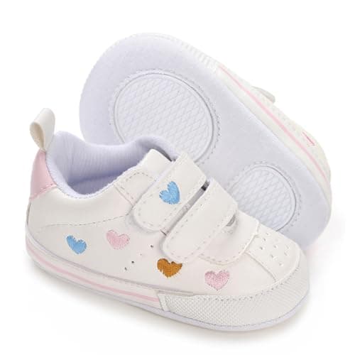 Clowora Baby Boys Girls Shoes Non-Slip Rubber Sole Sneakers Infant First Walking Toddler Crib Shoes Newborn Loafers Flats. (10/Multi-Color,12-18 Months)