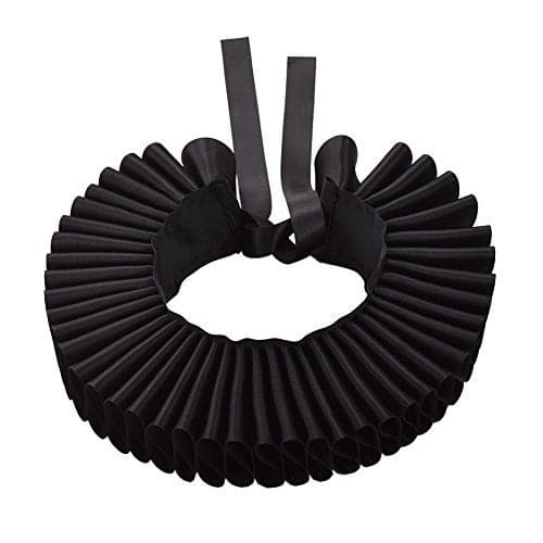 GRACEART Renaissance Elizabethan Ruffle Neck Collar Black