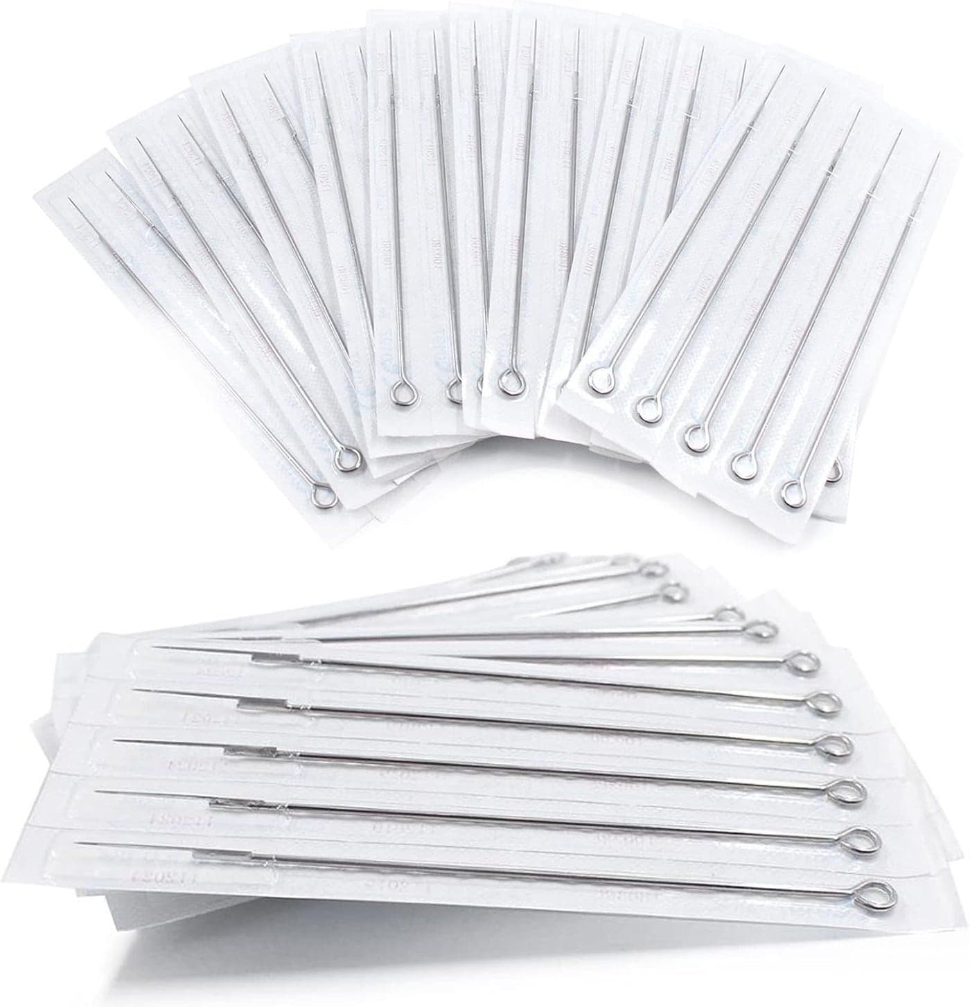 Tattoo Needles - TONBAO 50pcs Mixed Stick and Poke Needles 3RL, 5RL, 7RL, 9RL, 3RS, 5RS, 7RS, 9RS, 5M1, 7M1 Disposable Tattoo Needles Assorted Liners Shaders and Magnum