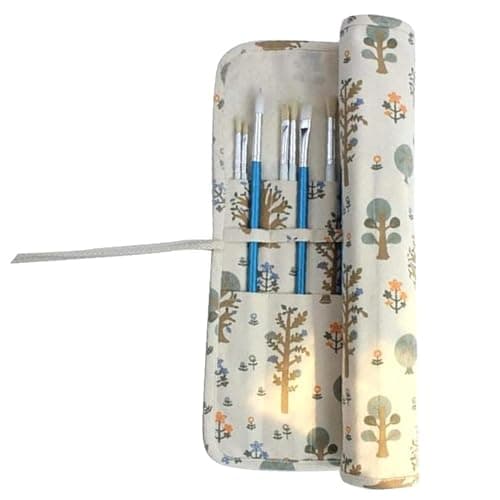 SHENIAFC Paint Brush Holder Storage 20 SlotsArt Brush Roll Canvas PouchRoll Up Brush Bag CasePaint Storage Canvas Pouch for Watercolor Gouache