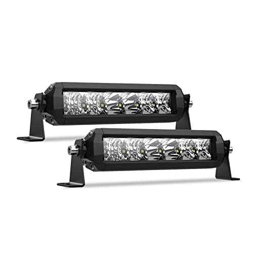 4WDKING 8 inch LED Light Bar 60W Off Road LED Spot Flood Combo Work Light Super Bright Truck Driving Fog Lamp IP69K Waterproof for Truck Cars ATV UTV Boat 2 PCS