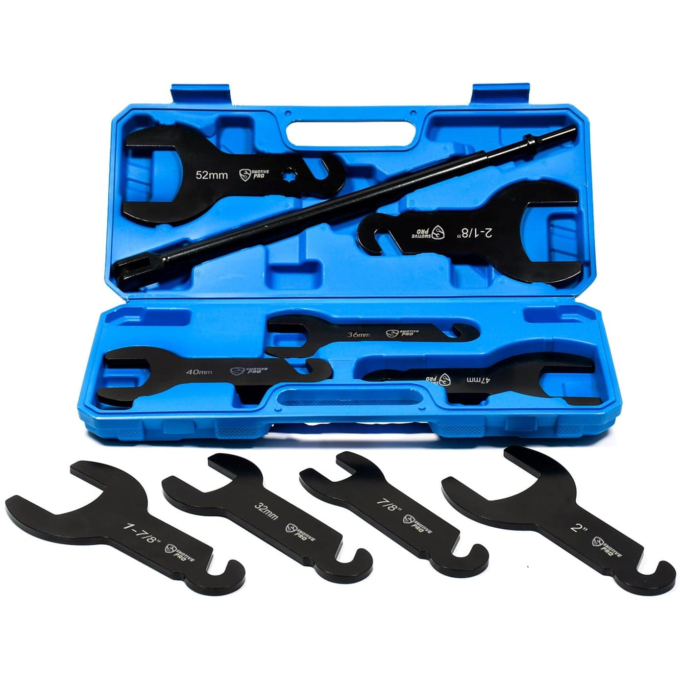 SMOTIVEPRO 10Pcs Pneumatic Fan Clutch Wrench Set Removal Tool Kit Auto Repair Spanner Kit Installs Fan Clutch Compatible with Ford GM and Jeep Vehicles