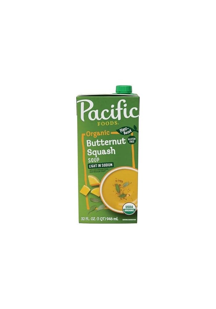 Pacific Foods Light in Sodium Organic Butternut Squash Soup 32 oz Carton