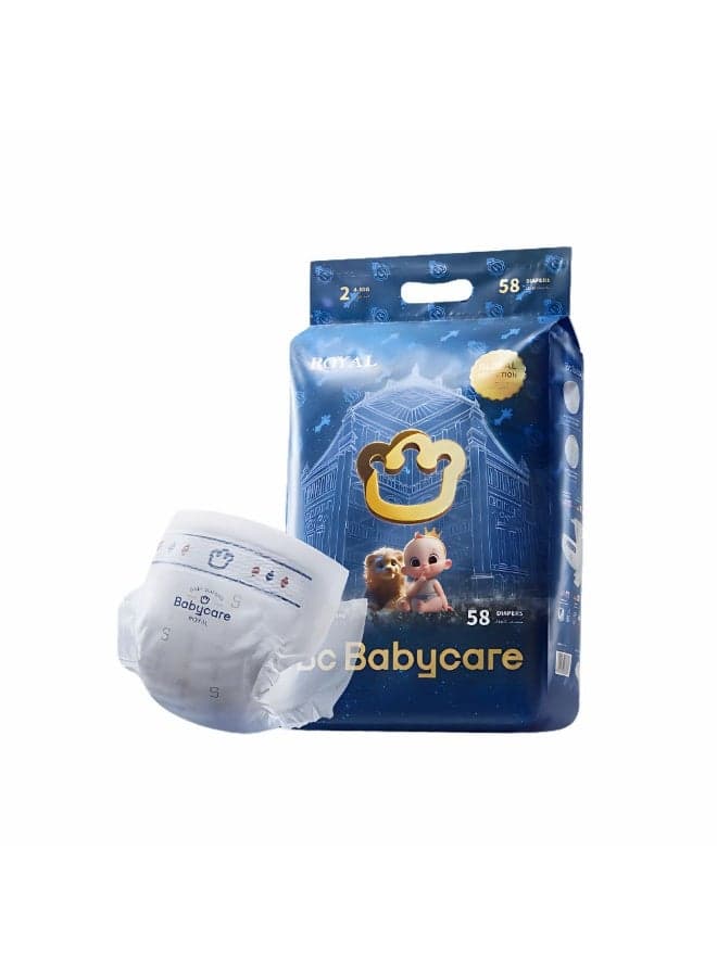 Babycare - Royal Baby Diapers - Size 2 - 4-8 kg - 58 Pcs