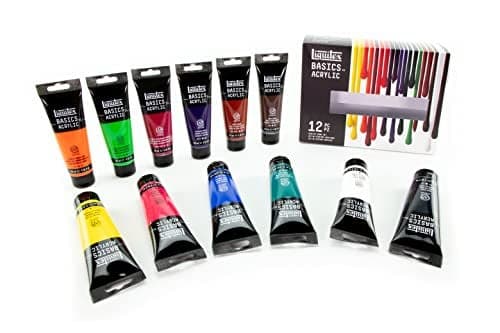 Liquitex BASICS Acrylic Paint Set 12 x 118ml 4oz Tube Paint Set