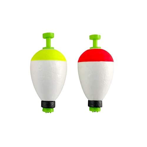 Thill Fish'N Foam Float Classic Fishing Bobber, Pearl/Oval Floats, Fishing Gear and Accessories, 2 Pack, 1 3/4 ", Pearl/Oval Weighted Clip