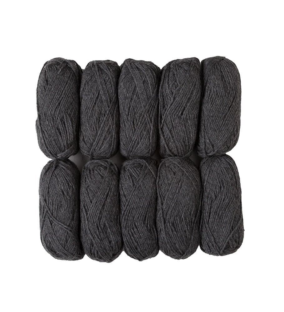 Knit Picks Wool of The Andes Worsted Weight Gray 100% Wool Yarn (10 Balls - Cobblestone Heather)