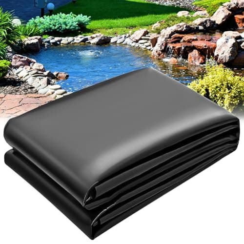 VANITURE Pond Liner 15 x 20 FT, HDPE Pond Liners for Outdoor, Flexible & Durable Easy Cutting Pond Liners for Garden Fountain, Koi Fish Ponds, Waterfall