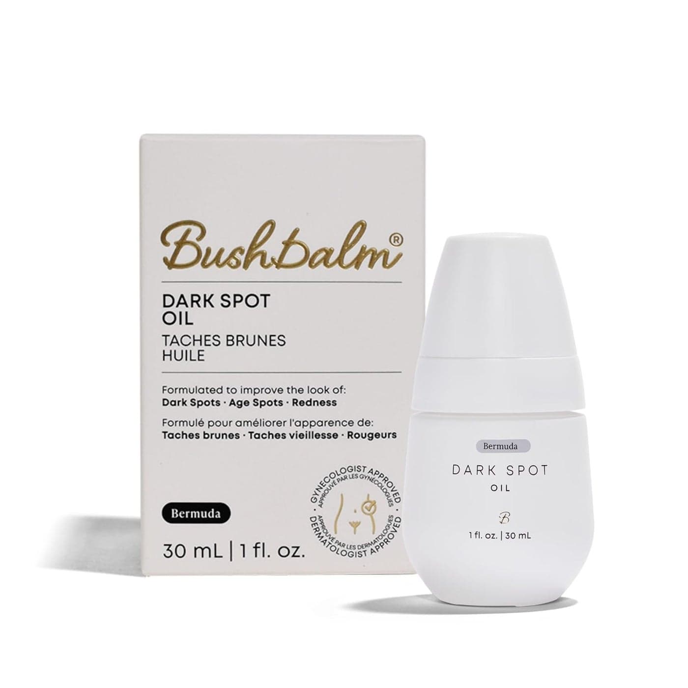 Bushbalm Dark Spot Oil Improve Appearance of Dark Spots Ingrown Hair All Over Body soothe Rejuvenate and Nourish Bermuda Oil 30ml