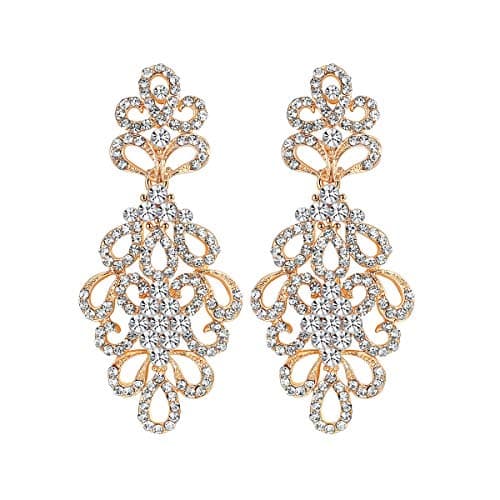 mecresh Floral Chandelier Dangle Drop Earrings for Women or Bridesmaids