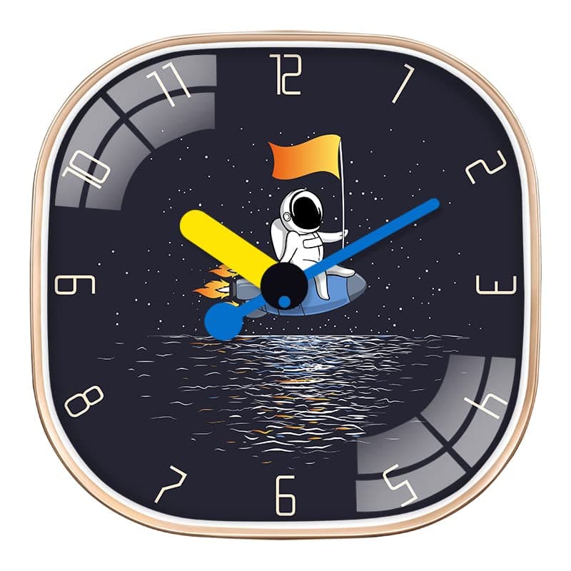 Star Work Silent Mute Wall Clocks Battery Operated Non-Ticking Quiet Wall Clocks For Living Room-Thicken Plastics Frame Glass Cover(Snap Digital Clock),Analog-3.81 Cm,38 Mm,Multicolor
