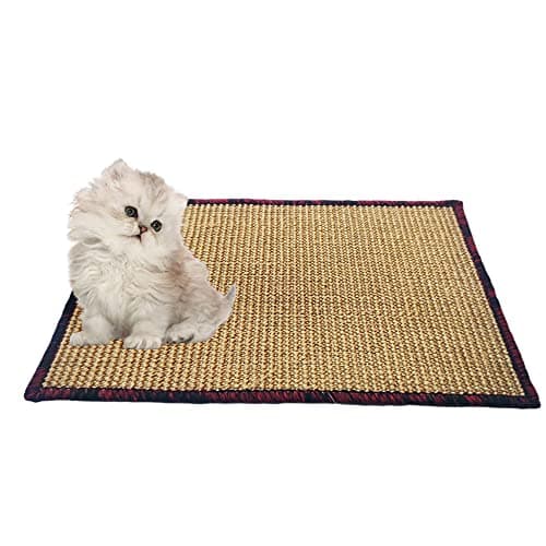 Mats Avenue® Multi Use Sisal Cat Scratch Pad/Cat Scratcher for Kittens and Persian Cats Honey Color 30X40 CM Small Set of 1