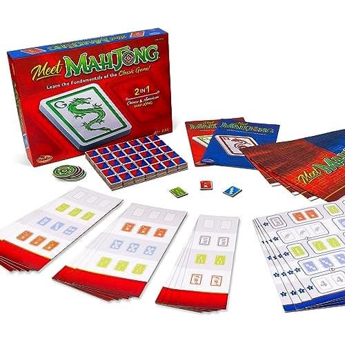 ThinkFun Meet Mahjong The Engaging Family Board Game for 4 Teaches Basics of Mahjong Perfect for Adults and Kids Enhances Memory and Cognitive Skills