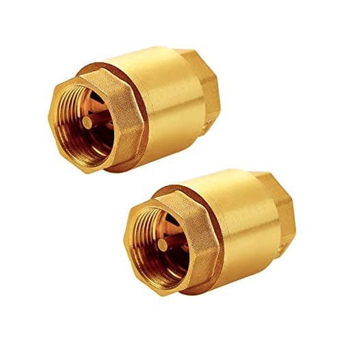 Joywayus Brass Check Valve 3/4" NPT Female Thread One Way Backflow Preventer Check Valves (Pack of 2)