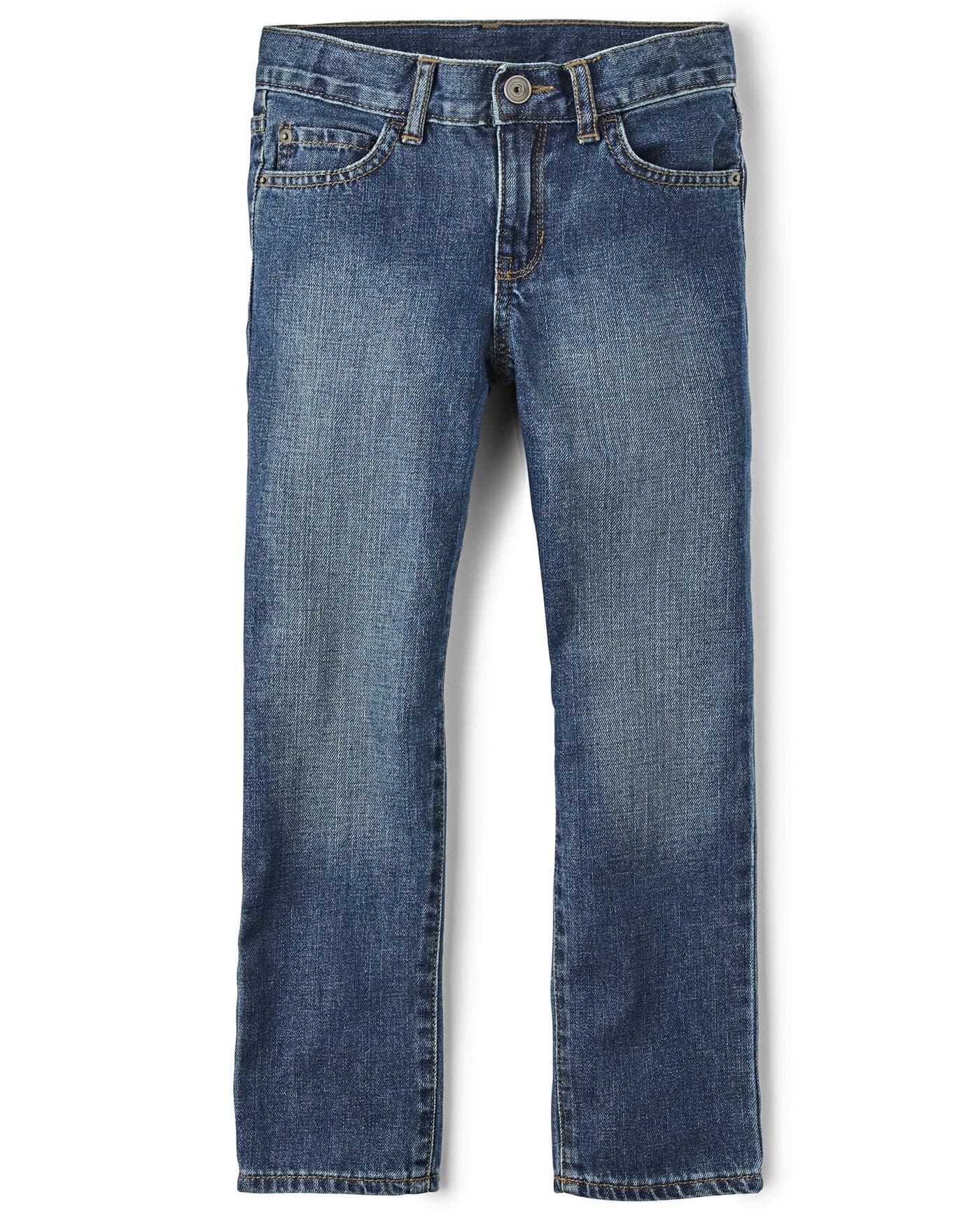 The Childrens Place Boys Basic Bootcut JeansMed Indigo Single16S