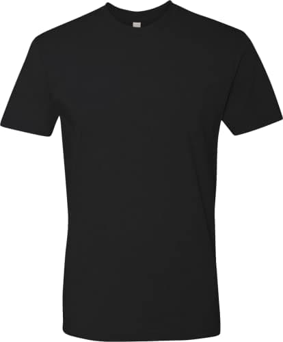 Next Level Apparel Mens Premium Fitted Short-Sleeve Crew T-Shirt Black(1pck) Large
