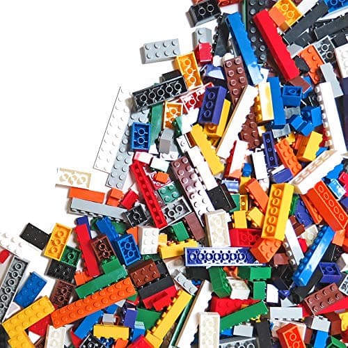 Play Platoon 6 Pound Bulk Building Bricks Set 10 Classic Colors Bulk Building Blocks Play Set Generic Brick Parts for Boys and Girls Classic