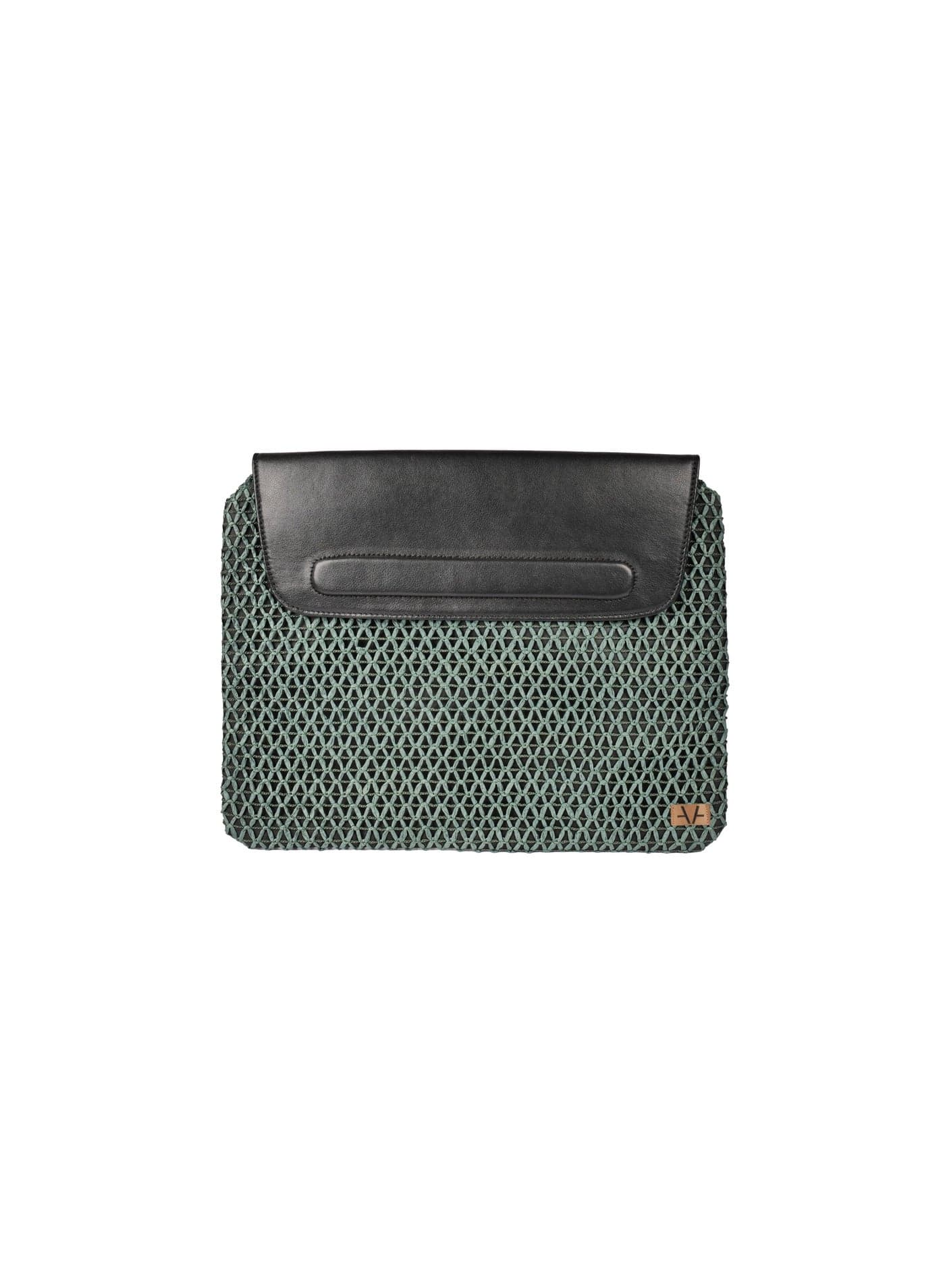 Azure cross Dark Green laptop sleeve
