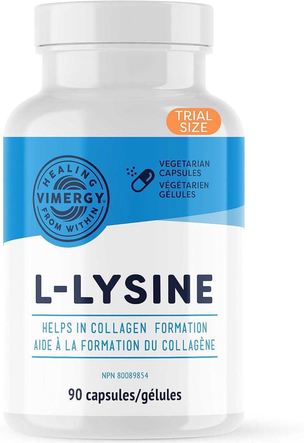 Vimergy LLysine Promotes Healthy Skin Hair Nails Supports Healthy Metabolism Vegan NonGMO GlutenFree 90 Capsules