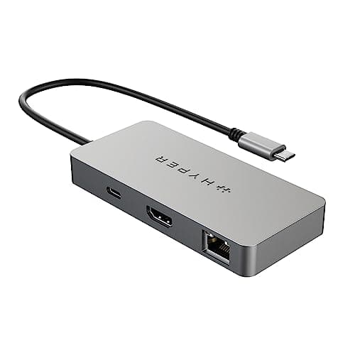 HyperDrive 5 Port USB C Hub 86W Power Delivery 4K HDMI Ethernet 5Gbps USBA USB Hub for Laptop Chromebooks and USBC Compatible Devices