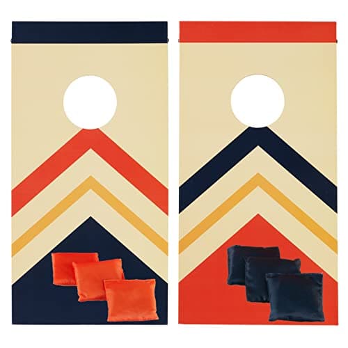 Foster Rye Indoor Mini Cornhole Set Tabletop Bean Bag Toss Game Portable Cornhole Set for Home Office or Travel 20 Inch by 105 inch Bags Included