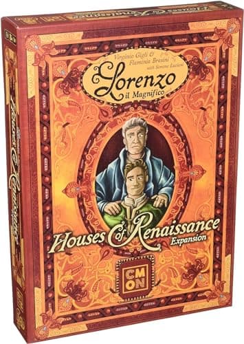 CMON Lorenzo il Magnifico Houses of Renaissance Expansion Strategy Board Game for Teens and Adults Ages 14 and up 2 to 5 Players Average Playtime 60 to 120 Minutes Made by Cranio Creations