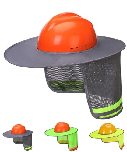 UNCO Industrial Hard Hat Sun Shield Grey Mesh Reflective Full Standard Brim Hard Hat Accessory